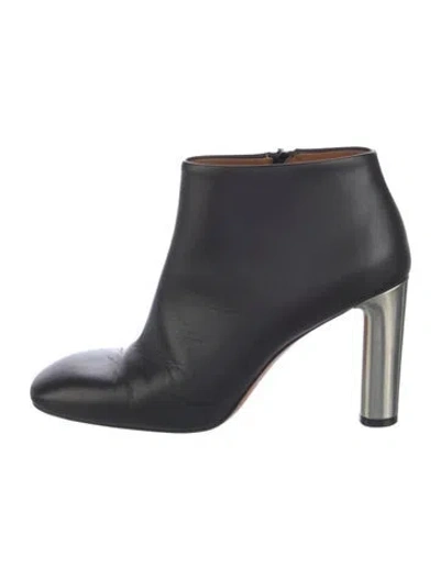 Pre-owned Celine Leather Colorblock Pattern Boots In Black