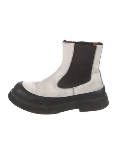 Pre-owned Celine Leather Colorblock Pattern Chelsea Boots In Multi