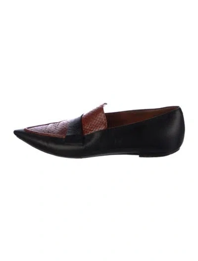 Pre-owned Celine Leather Colorblock Pattern Loafers