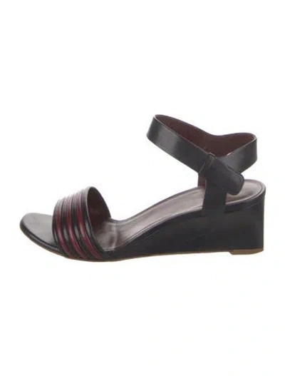 Pre-owned Celine Leather Colorblock Pattern Sandals In Multi