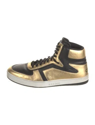 Pre-owned Celine Leather Colorblock Pattern Sneakers