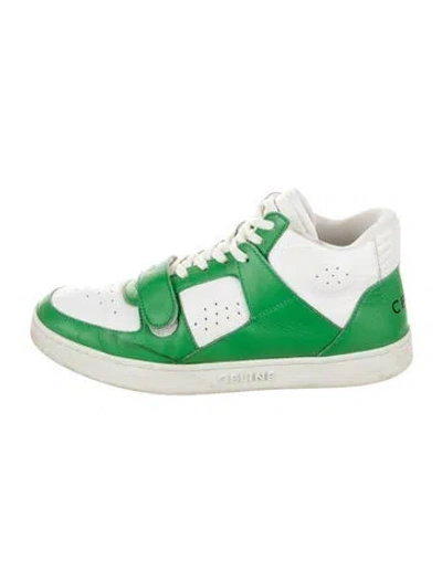 Pre-owned Celine Leather Colorblock Pattern Sneakers In Multi