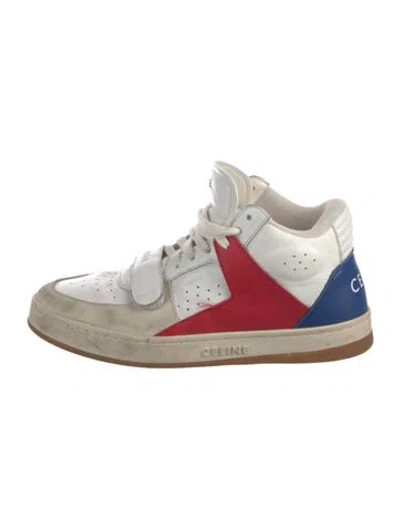 Pre-owned Celine Leather Colorblock Pattern Sneakers In Multi