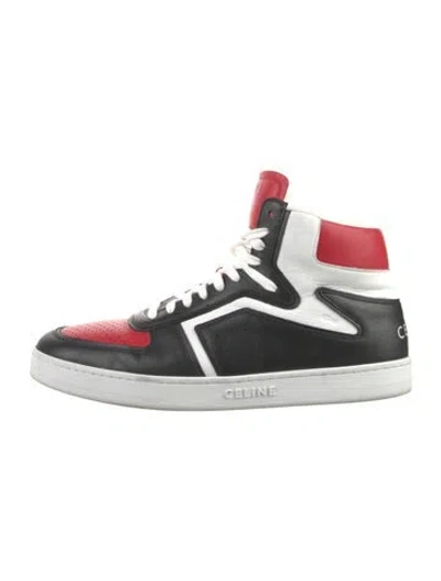 Pre-owned Celine Leather Colorblock Pattern Sneakers In Multi
