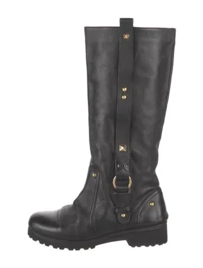 Pre-owned Celine Leather Combat Boots In Black