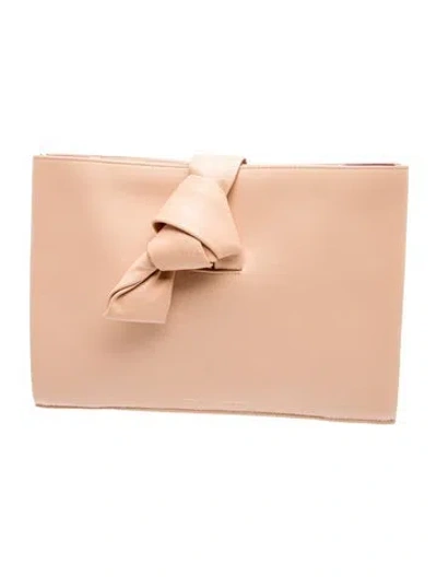 Pre-owned Celine Leather Compagnon Clutch In Neutral