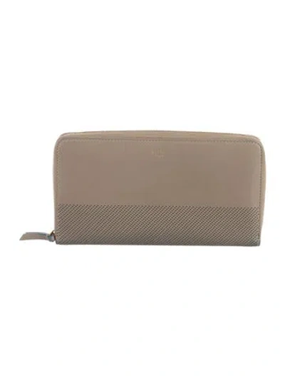 Pre-owned Celine Leather Continental Wallet In Neutral