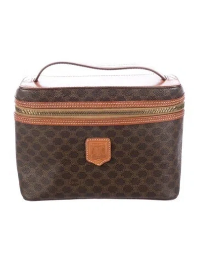 Pre-owned Celine Leather Cosmetic Bag In Brown