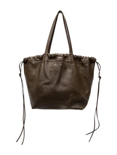 Pre-owned Celine Leather Coulisse Small In Brown