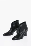 CELINE LEATHER CROPPED BOOTS HEEL 9 CM