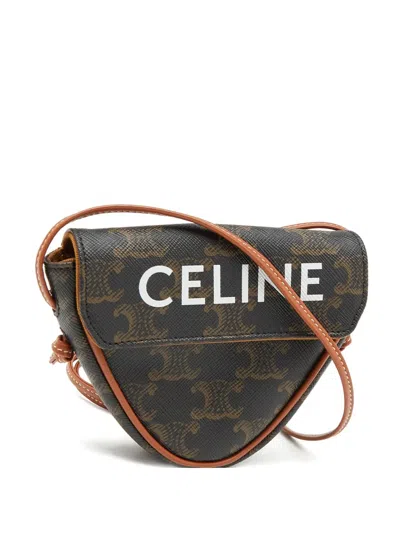 Pre-owned Celine Leather Cross Body Bag In Brown