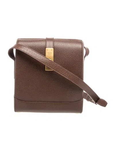 Pre-owned Celine Leather Crossbody Bag In Brown