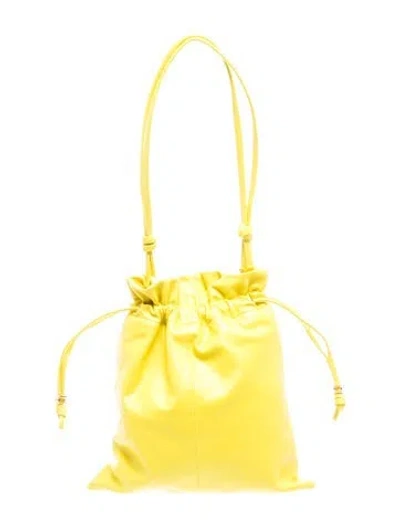 Pre-owned Celine Leather Crystal Pouch Small 2026 In Yellow