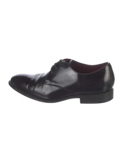 Pre-owned Celine Leather Derby Shoes In Black