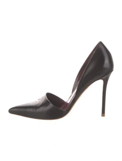 Pre-owned Celine Leather D'orsay Pumps In Black