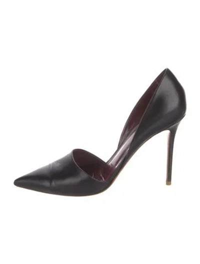 Pre-owned Celine Leather D'orsay Pumps In Black