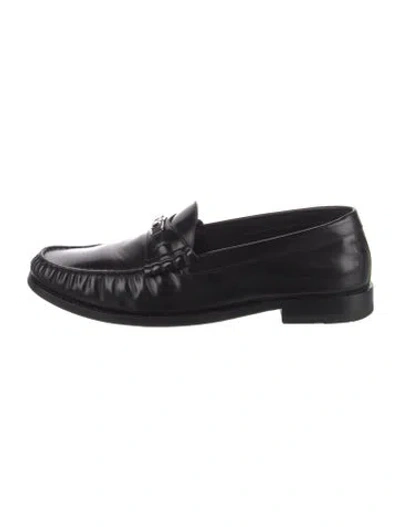 Pre-owned Celine Leather Dress Loafers In Black