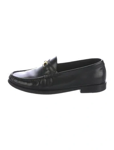 Pre-owned Celine Leather Dress Loafers In Black