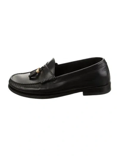 Pre-owned Celine Leather Dress Loafers In Black