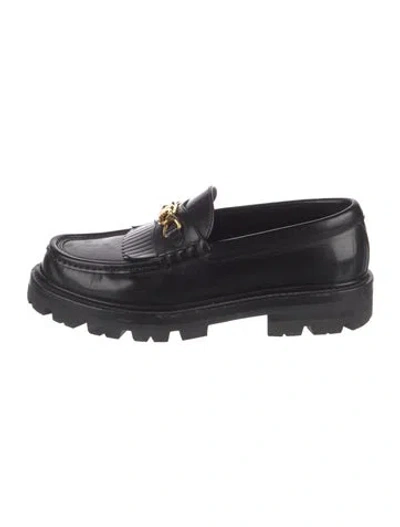 Pre-owned Celine Leather Dress Loafers In Black