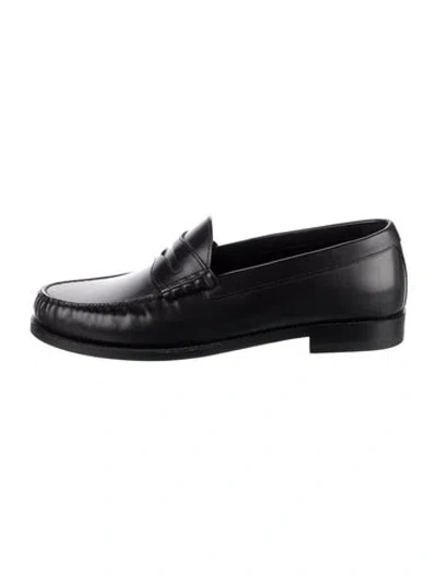 Pre-owned Celine Leather Dress Loafers In Black
