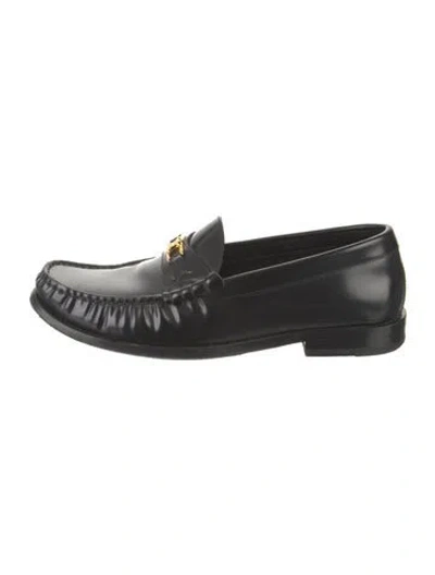 Pre-owned Celine Leather Dress Loafers In Black