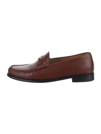 Pre-owned Celine Leather Dress Loafers In Brown