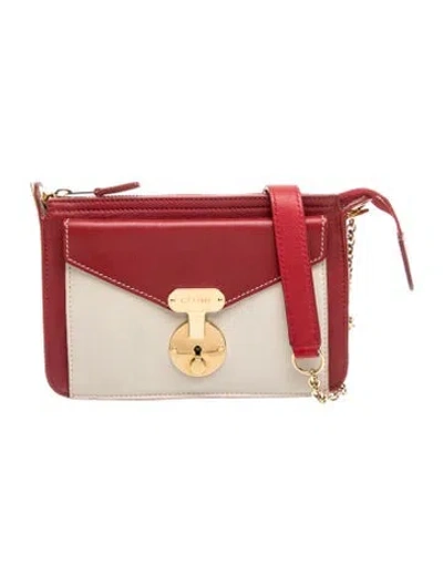 Pre-owned Celine Leather Envelope Clutch On Chain Vintage