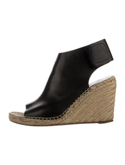 Pre-owned Celine Leather Espadrilles In Black