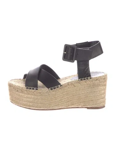 Pre-owned Celine Leather Espadrilles In Black