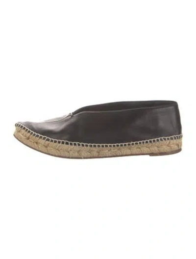 Pre-owned Celine Leather Espadrilles In Black