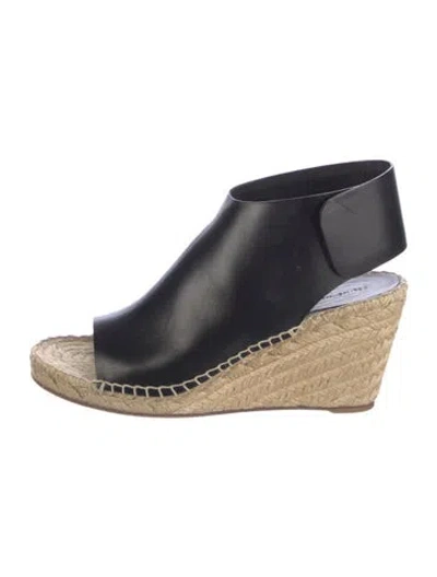 Pre-owned Celine Leather Espadrilles In Black