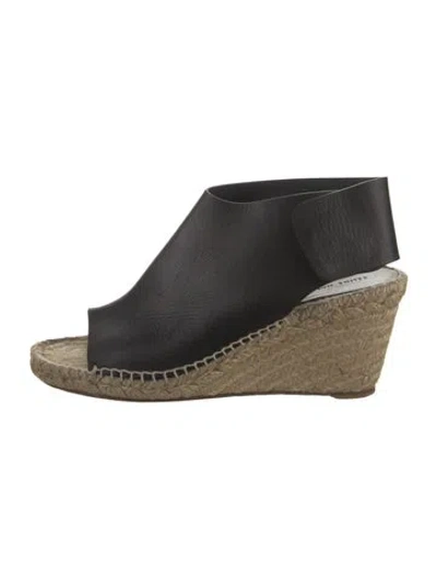 Pre-owned Celine Leather Espadrilles In Black