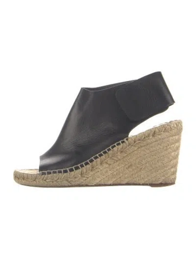 Pre-owned Celine Leather Espadrilles In Black