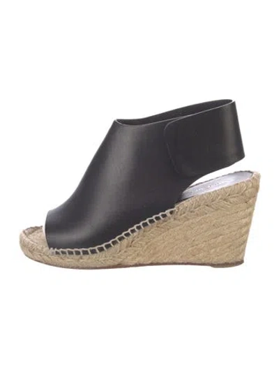 Pre-owned Celine Leather Espadrilles In Black