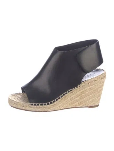Pre-owned Celine Leather Espadrilles In Black