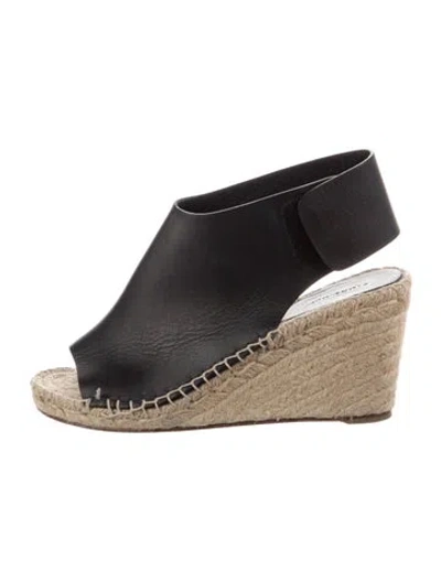 Pre-owned Celine Leather Espadrilles In Black