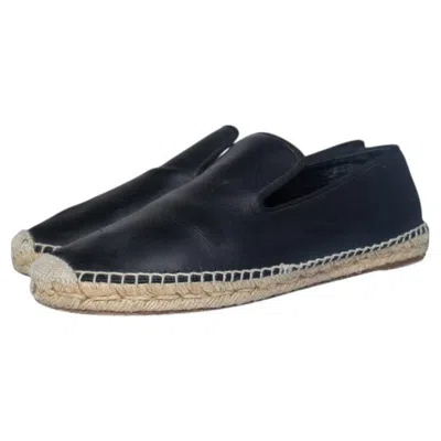 Pre-owned Celine , Leather Espadrilles In Black