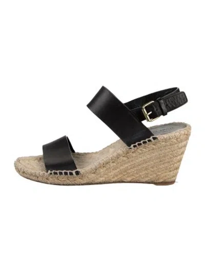 Pre-owned Celine Leather Espadrilles In Black/neutrals