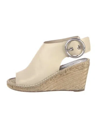 Pre-owned Celine Leather Espadrilles In Neutral