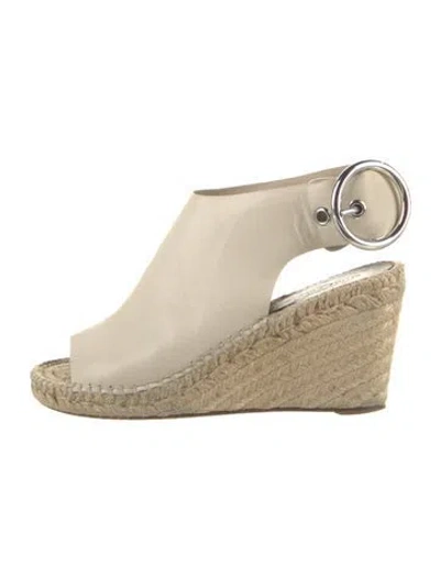 Pre-owned Celine Leather Espadrilles In Neutrals