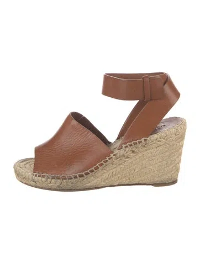Pre-owned Celine Leather Espadrilles In Neutrals