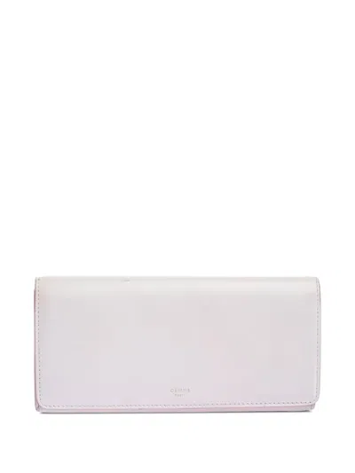 Pre-owned Celine Leather Flap Wallet
