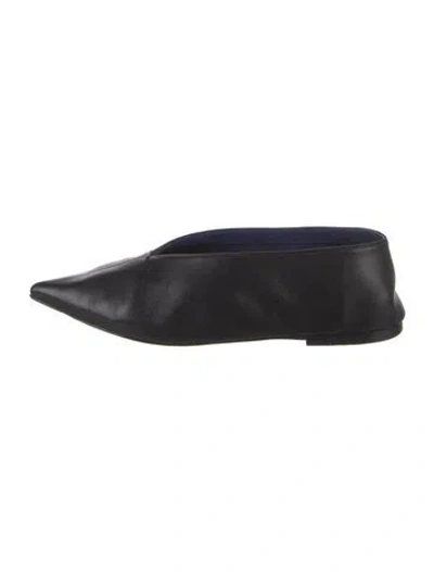 Pre-owned Celine Leather Flats In Black