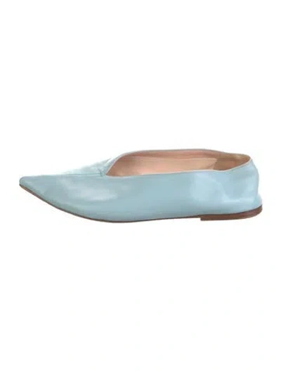 Pre-owned Celine Leather Flats In Blue