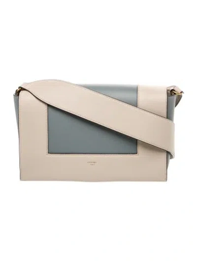 Pre-owned Celine Leather Frame In Blue