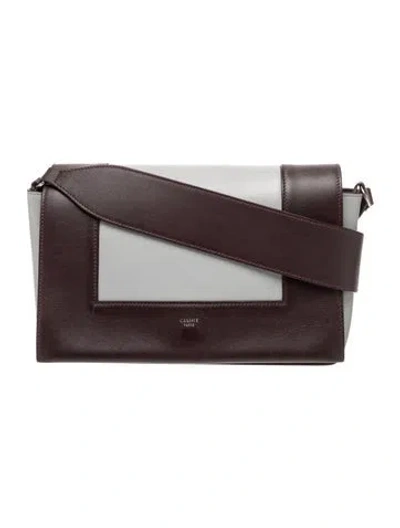 Pre-owned Celine Leather Frame Medium