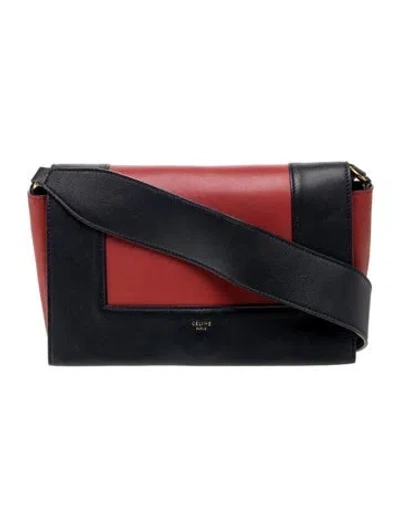 Pre-owned Celine Leather Frame In Red