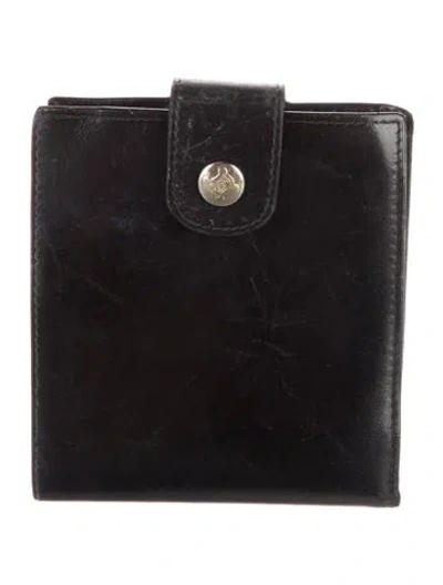 Pre-owned Celine Leather French Purse In Black