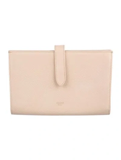 Pre-owned Celine Leather French Purse In Neutral